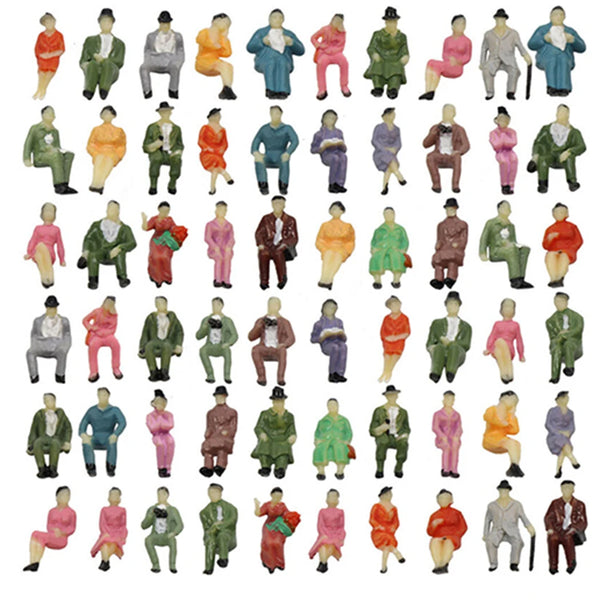 H0 Model Railway Figures People 1:87 (60 pieces)