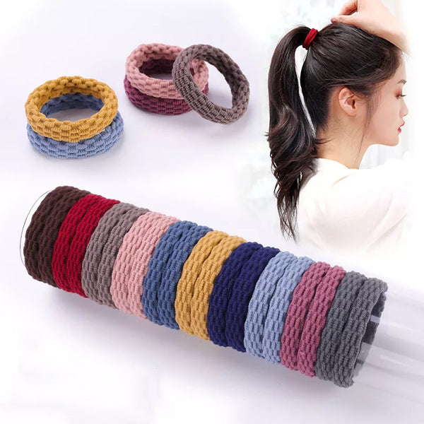 Fashionable elastic hair ties (10 pieces)