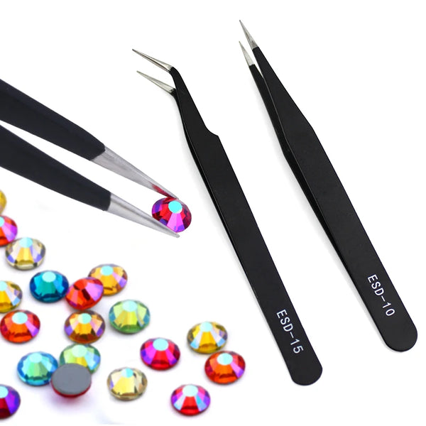 Pointed stainless steel tweezers