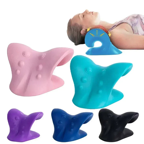 Relaxation pillow for neck and shoulders traction stretcher