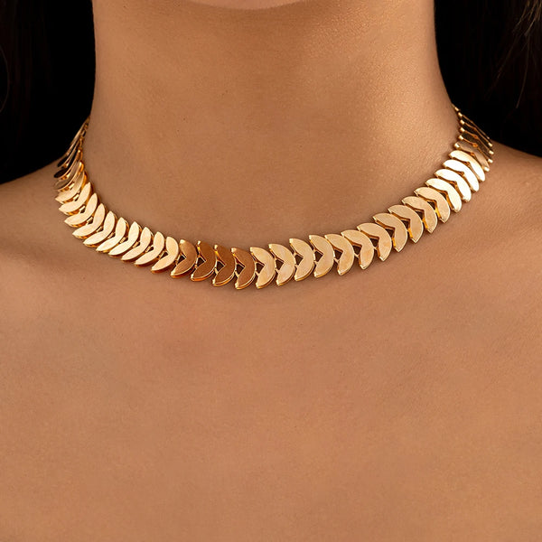 Goldene Choker Damen Halskette