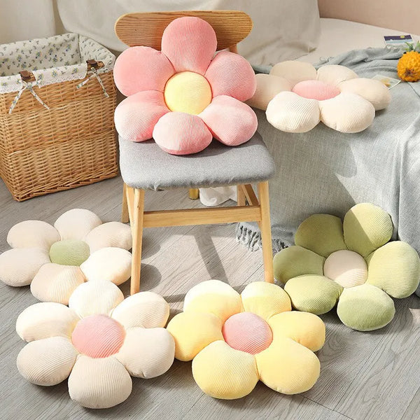 Colorful flower decorative seat cushions