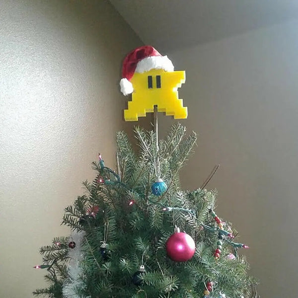 Poinsettia Mario for Christmas tree topper