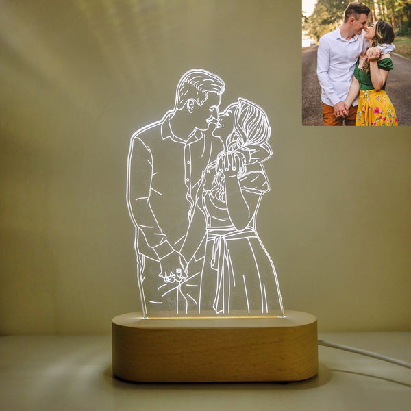 Personalized night light with your own image and engraving