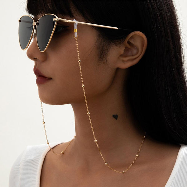 Fashionable Pearl Sunglasses Chain Glasses Holder