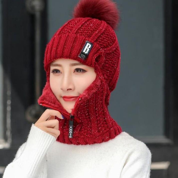 Ladies Winter Wool Ski Hat