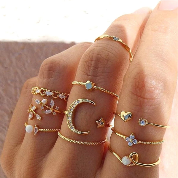 Bohemian Ring Set (Adjustable Size)