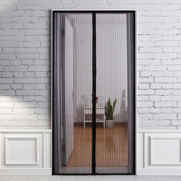 Self-closing magnetic insect screen for the door