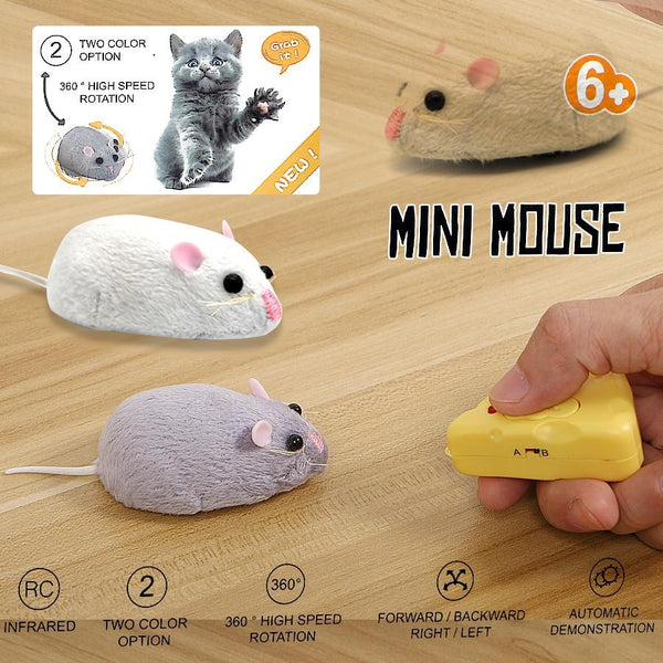 Wireless Katzenspielzeug Mini Maus inkl. Fernbedienung