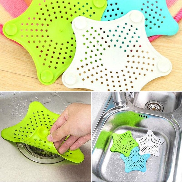 Silicone drain strainer with suction cup