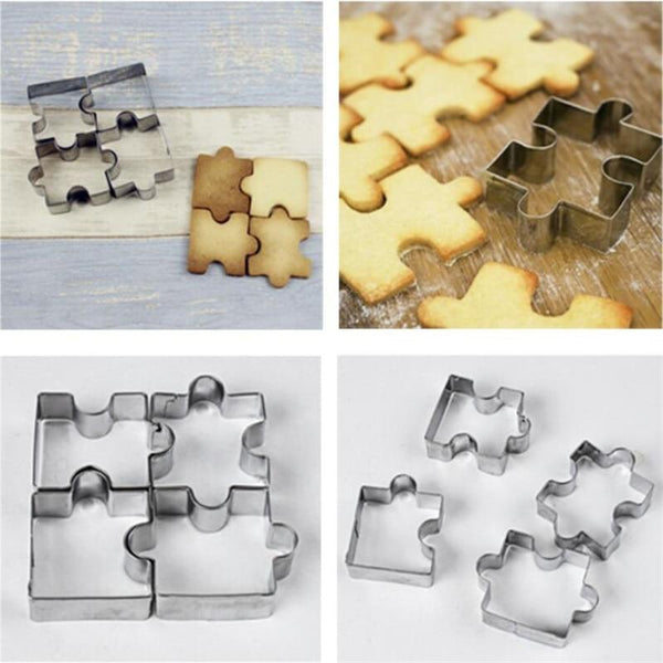 Puzzle Piece Cookie Cutter 4-Piece Set