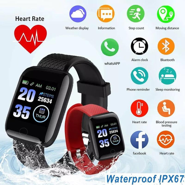 Wasserdichte Smart Watch Fitness Tracker für iOS & Android