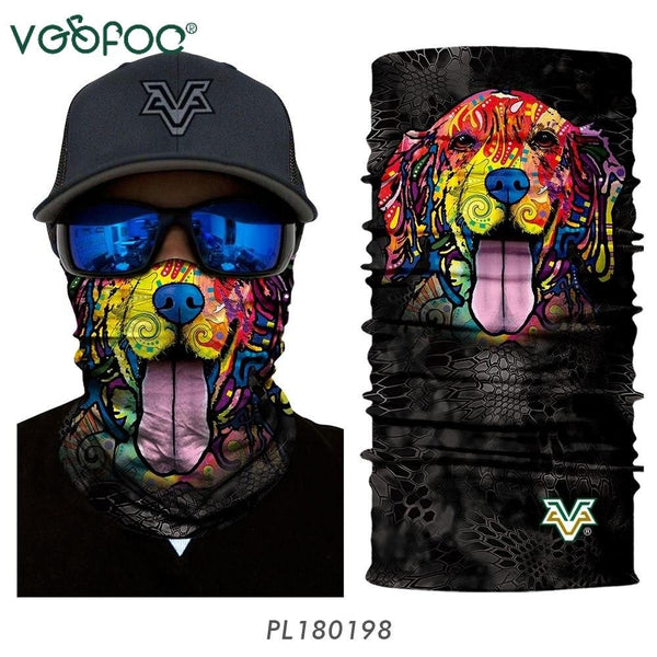 Half-face mask bandana with animal motif