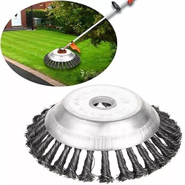 Steel attachment for the lawn trimmer