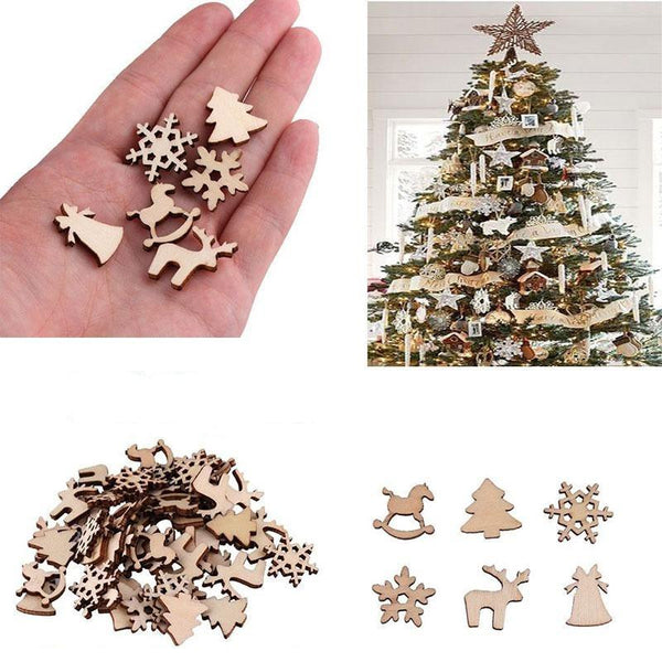 Christmas table decoration made of wood (100 pieces)