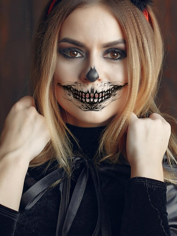 Halloween Removable Scary Mouth Tattoo (temporary)