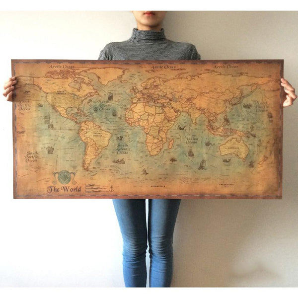 Vintage World Map Canvas