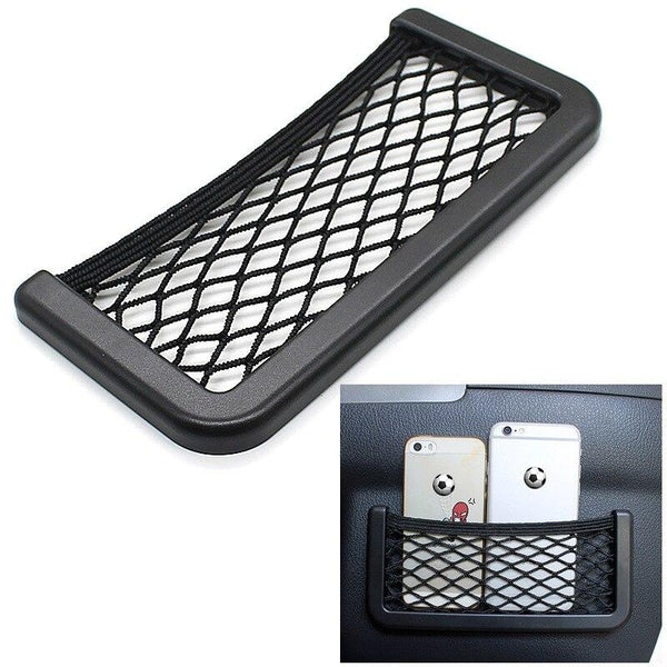 Self-adhesive storage net for the car