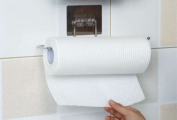 self-adhesive kitchen roll holder