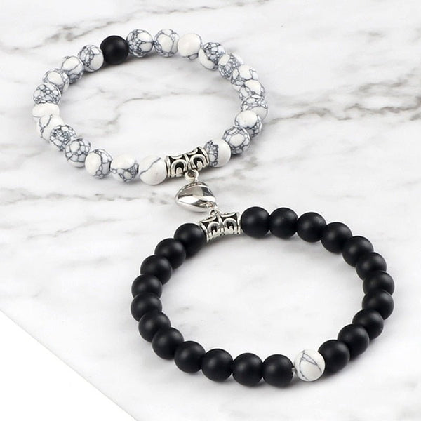 2-piece couple friendship bead bracelet