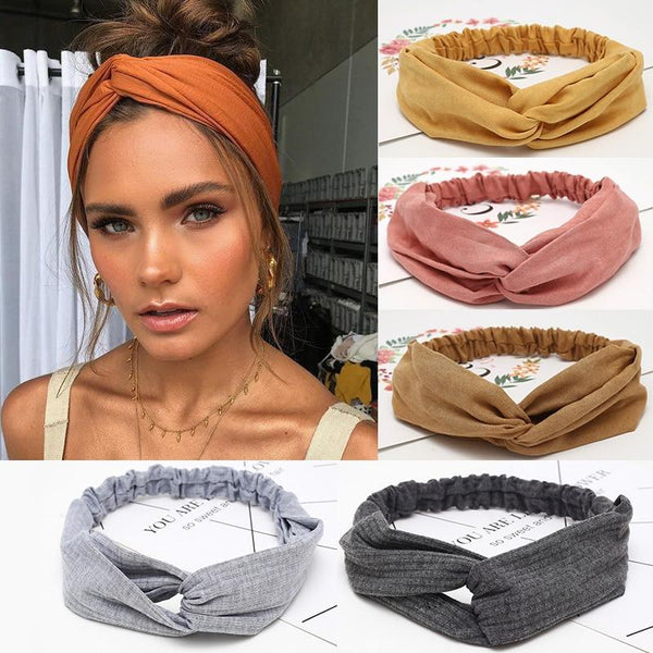 Bohemian Hairband elastic knot bandana