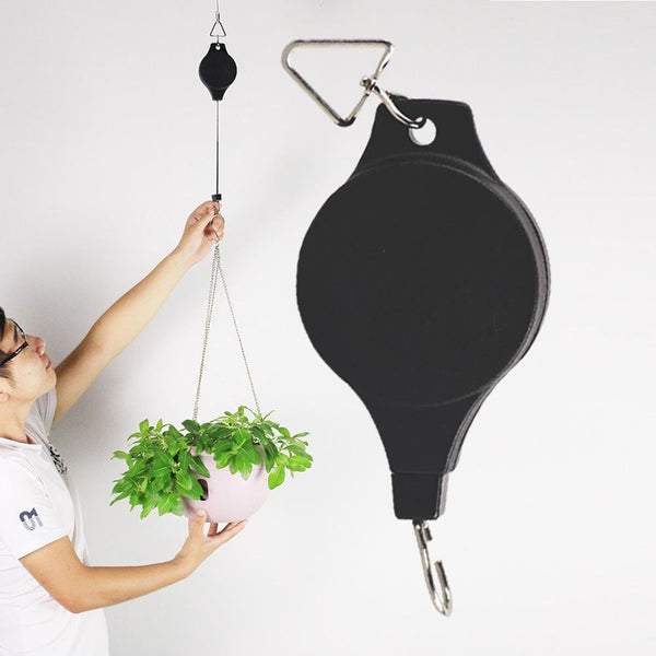 Retractable traffic light lift for hanging plants (20KG load capacity)