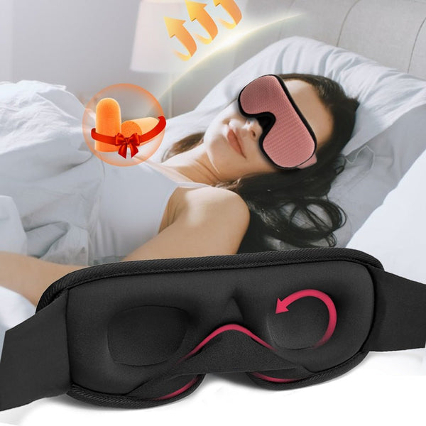 Adjustable padded travel sleep mask for complete darkness