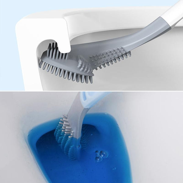 Silicone Toilet Cleaning Brush Shaped for Corners