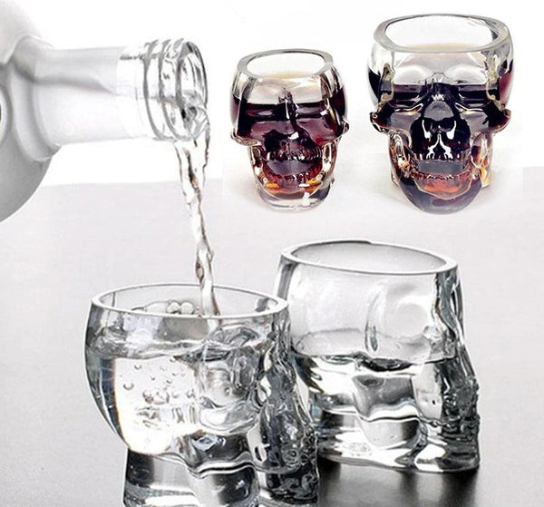 Glass in Skull Shape