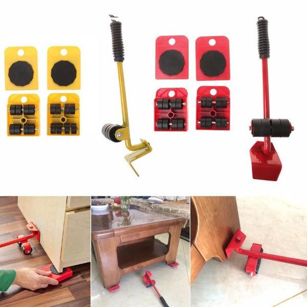 Furniture Lifter Tool Set (4 Carriers + Lifter)