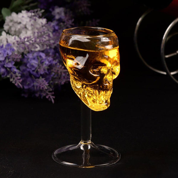 skull wine glass