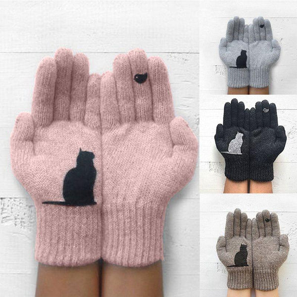 Cotton gloves in cat style