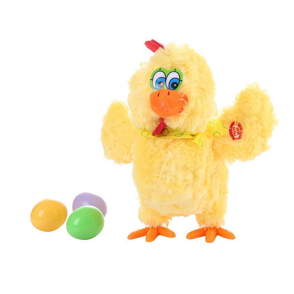 egg-laying plush toy hen