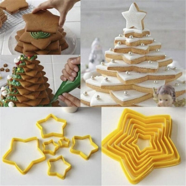 3D Keks Weihnachtsbaum Plätzchen Ausstecher Set