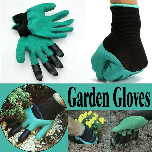 Garden gloves with claw grips